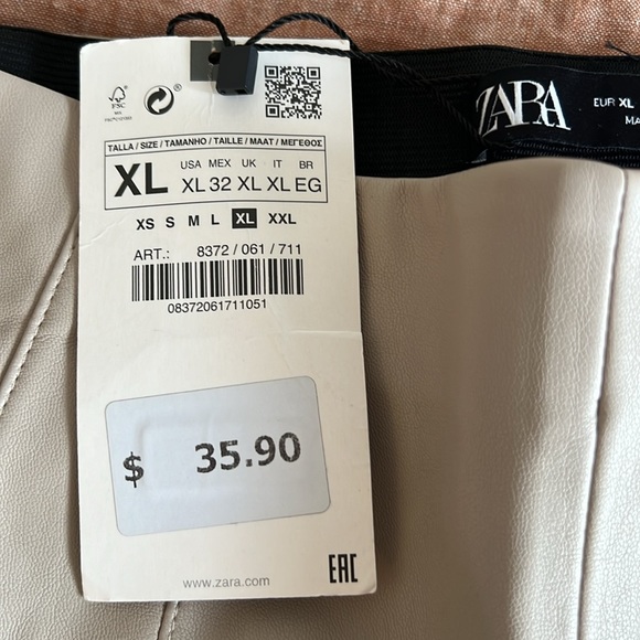 Zara Faux Leather Leggings - Picture 6 of 9